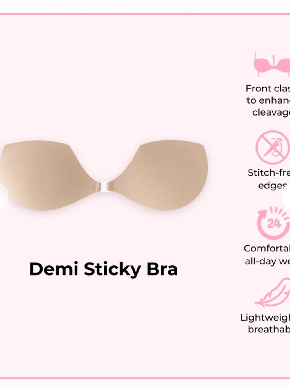 Strapless Adhesive Demi Bra - Nude